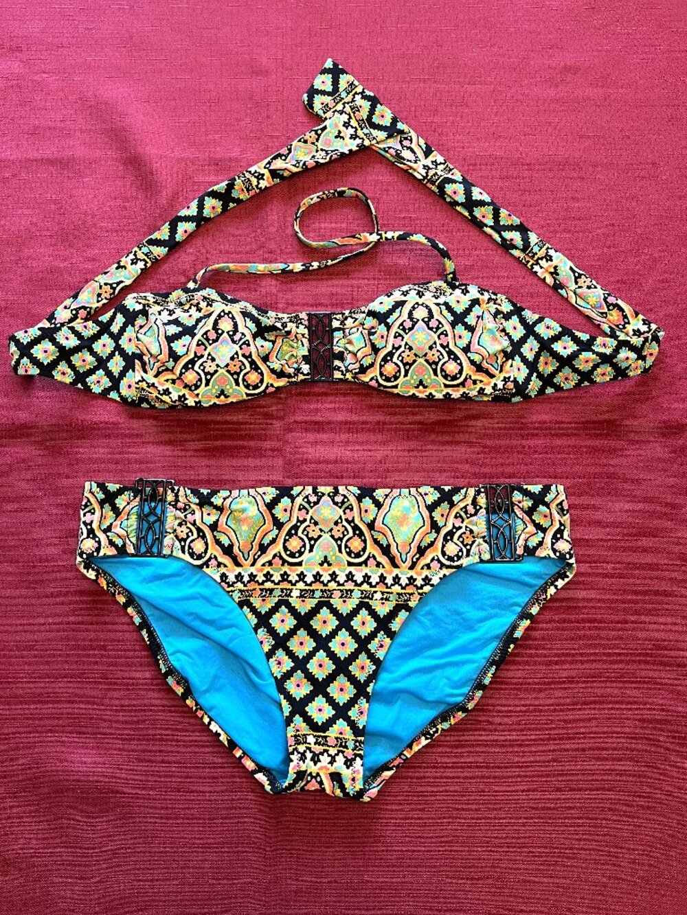 Nanette Lepore Moroccan Medallion Nymph Bikini Top And Bottom Size XS